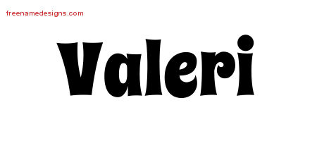 Groovy Name Tattoo Designs Valeri Free Lettering
