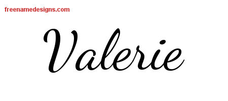 Lively Script Name Tattoo Designs Valerie Free Printout