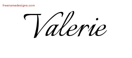 Calligraphic Name Tattoo Designs Valerie Download Free