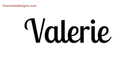 Handwritten Name Tattoo Designs Valerie Free Download
