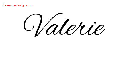 Cursive Name Tattoo Designs Valerie Download Free