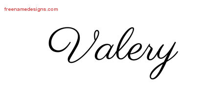 Classic Name Tattoo Designs Valery Graphic Download