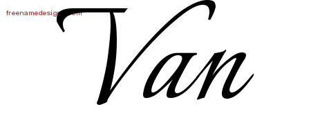 Calligraphic Name Tattoo Designs Van Free Graphic