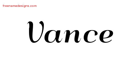 Art Deco Name Tattoo Designs Vance Graphic Download