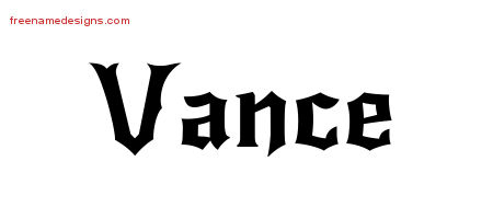 Gothic Name Tattoo Designs Vance Download Free
