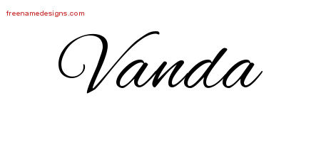 Cursive Name Tattoo Designs Vanda Download Free
