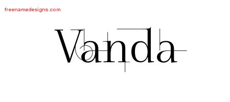 Decorated Name Tattoo Designs Vanda Free