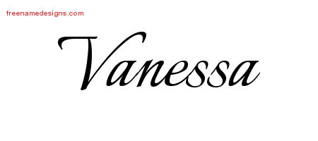 Calligraphic Name Tattoo Designs Vanessa Download Free