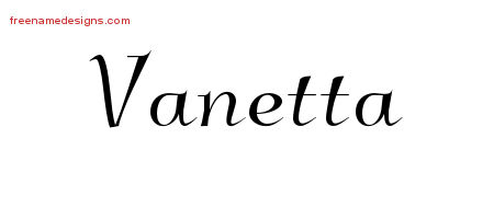 Elegant Name Tattoo Designs Vanetta Free Graphic