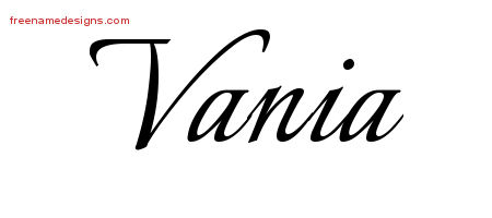 Calligraphic Name Tattoo Designs Vania Download Free