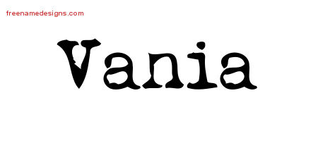 Vintage Writer Name Tattoo Designs Vania Free Lettering