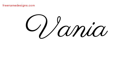 Classic Name Tattoo Designs Vania Graphic Download