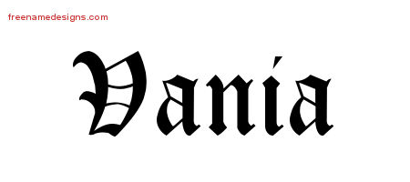 Blackletter Name Tattoo Designs Vania Graphic Download