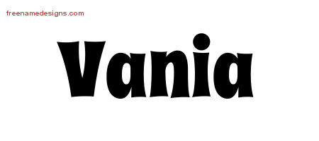 Groovy Name Tattoo Designs Vania Free Lettering