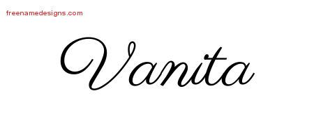 Classic Name Tattoo Designs Vanita Graphic Download