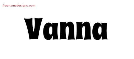 Groovy Name Tattoo Designs Vanna Free Lettering