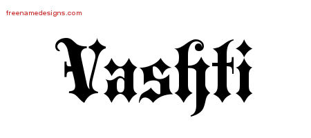 Old English Name Tattoo Designs Vashti Free