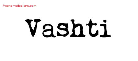 Vintage Writer Name Tattoo Designs Vashti Free Lettering