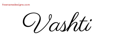 Classic Name Tattoo Designs Vashti Graphic Download