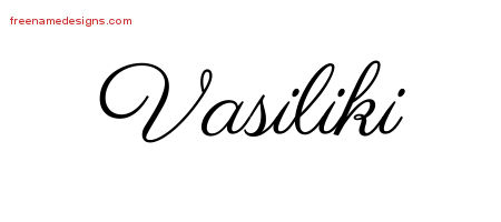Classic Name Tattoo Designs Vasiliki Graphic Download