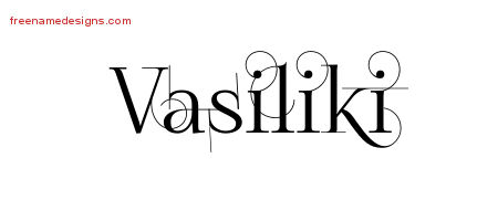 Decorated Name Tattoo Designs Vasiliki Free