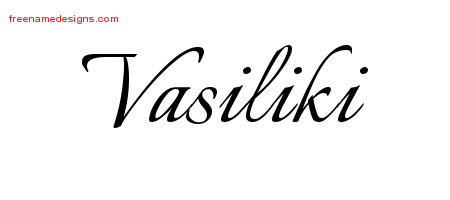 Calligraphic Name Tattoo Designs Vasiliki Download Free