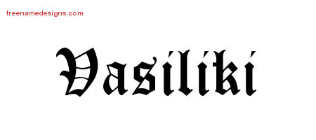 Blackletter Name Tattoo Designs Vasiliki Graphic Download