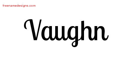 Handwritten Name Tattoo Designs Vaughn Free Printout