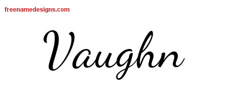 Lively Script Name Tattoo Designs Vaughn Free Download
