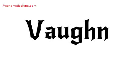Gothic Name Tattoo Designs Vaughn Download Free