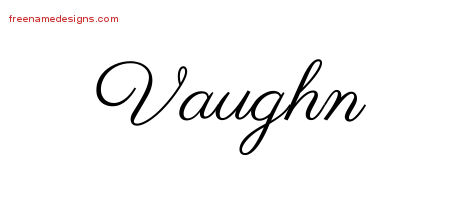 Classic Name Tattoo Designs Vaughn Printable
