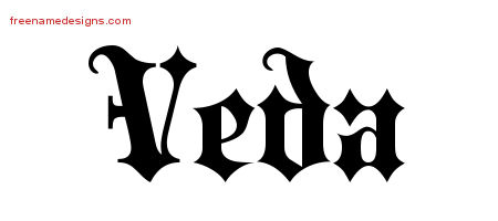 Old English Name Tattoo Designs Veda Free