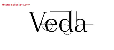 Decorated Name Tattoo Designs Veda Free