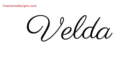Classic Name Tattoo Designs Velda Graphic Download