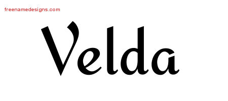 Calligraphic Stylish Name Tattoo Designs Velda Download Free