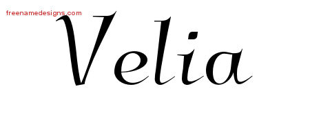 Elegant Name Tattoo Designs Velia Free Graphic