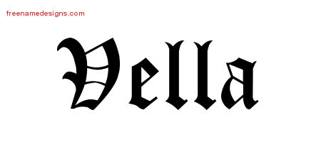 Blackletter Name Tattoo Designs Vella Graphic Download