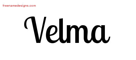Handwritten Name Tattoo Designs Velma Free Download