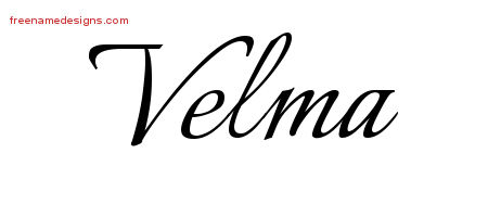 Calligraphic Name Tattoo Designs Velma Download Free