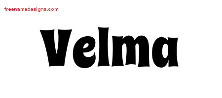 Groovy Name Tattoo Designs Velma Free Lettering