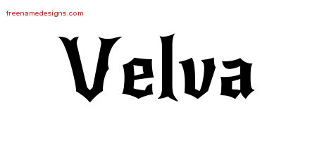 Gothic Name Tattoo Designs Velva Free Graphic