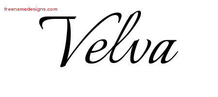 Calligraphic Name Tattoo Designs Velva Download Free
