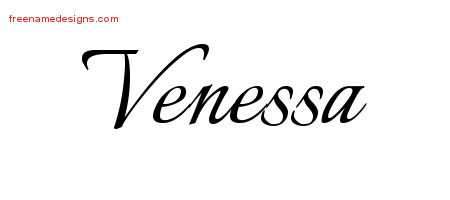 Calligraphic Name Tattoo Designs Venessa Download Free