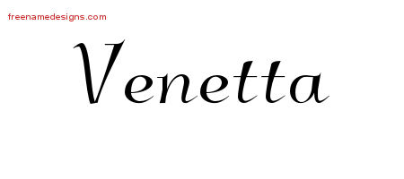 Elegant Name Tattoo Designs Venetta Free Graphic