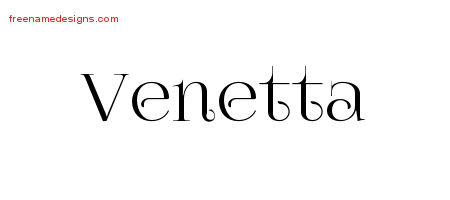 Vintage Name Tattoo Designs Venetta Free Download