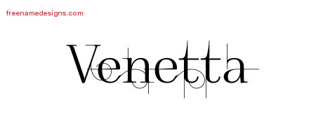Decorated Name Tattoo Designs Venetta Free