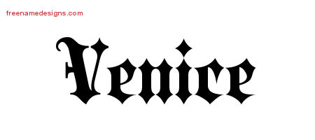 Old English Name Tattoo Designs Venice Free