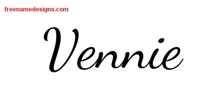Lively Script Name Tattoo Designs Vennie Free Printout
