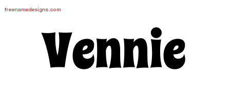 Groovy Name Tattoo Designs Vennie Free Lettering