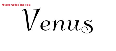 Elegant Name Tattoo Designs Venus Free Graphic